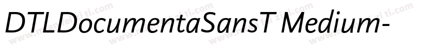 DTLDocumentaSansT Medium字体转换